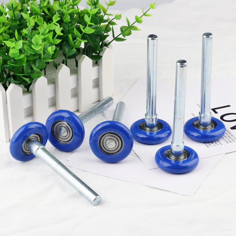 GENHAKON 12 Pack 1.8 Inch Nylon Sealed Garage Door Rollers, Quiet/Durable and High Load, High Performance Bearing, Blue, by GENHAKON. - Image 4